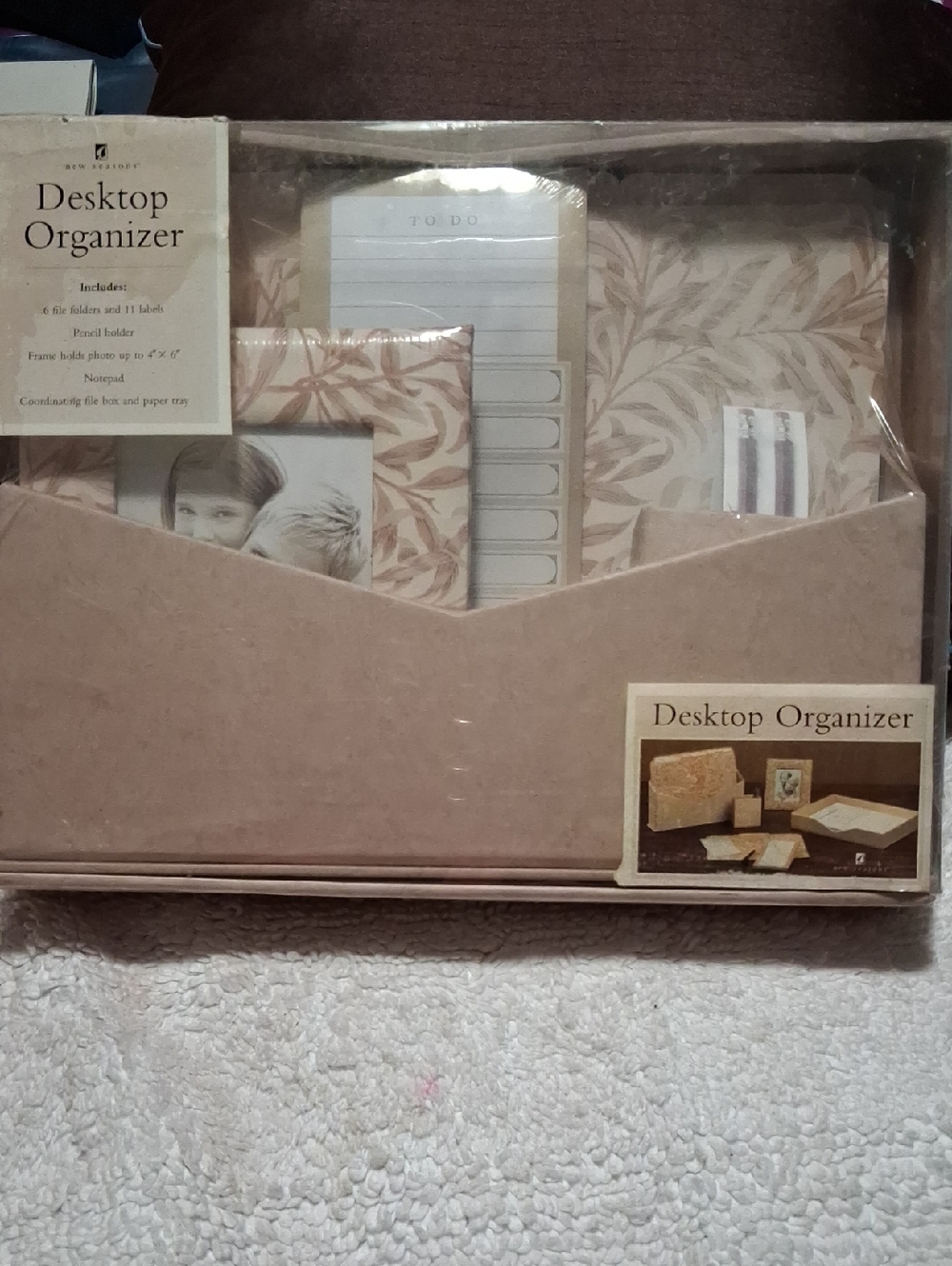 Desktop Organizer Set in Beige - Home Storage Organizer